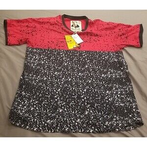 The Rolling Paper Brand Shirt Mens XL Skater Punk Red Black Spotted Splatter